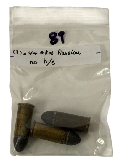 (3) .44 S&W Russian CF Cartridge Ammunition