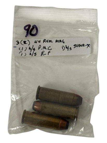(3) .44 Rem Magnum CF Cartridge Ammunition