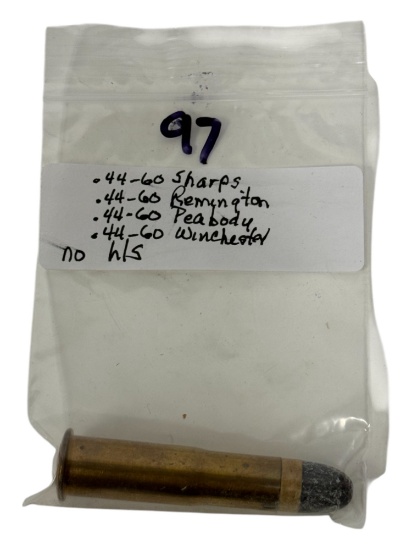 Rare .44-60 Sharps (44-60 Rem, Peabody, Winchester CF) Collectible Cartridge Ammunition