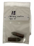 (2) .38 Long Rimfire Collectible Cartridge Ammunition
