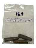 (3) 7.62x25 Tokarav Cartridge Ammunition