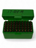 (49) .17 Remington Ammunition in Green Plastic Box