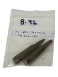 (2) .250 Savage Collectible Cartridge Ammunition