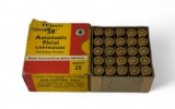 NIB 25rds. of .38 AUTO Colt Pistol 130gr. MC Kynoch Collectible Ammunition