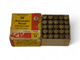 NIB 25rds. of .38 AUTO Colt Pistol 130gr. MC Kynoch Collectible Ammunition