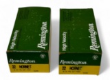 NIB 100rds. of .22 HORNET 45gr. Ptd. SP Remington Ammunition
