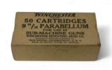 NIB Sealed 50rds. of 9mm PARA for use in SMG Guns by Winchester Repeating Arms Co.
