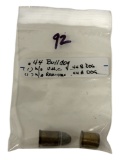 (2) .44 Bulldog CF Collectible Cartridge Ammunition