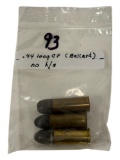 (3) .44 Long CF (ballard) Collectible Cartridge Ammunition