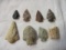Lot of 8 Arrowheads