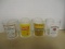 4 Bourbon Whiskey Logo Glasses - Jim Beam, Old Forester, Early Times,