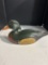 Vintage Handpainted Carved Wood Duck Decoy - Marked 