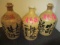 3 Vintage Japanese Nikaido Kitchomu Shochu Bottles