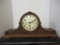 Vintage Herman Miller Carved Burl Wood Electric Mantel Clock