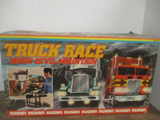Vintage Kusan "Truck Race Down Devil Mountain" Toy in Original Box