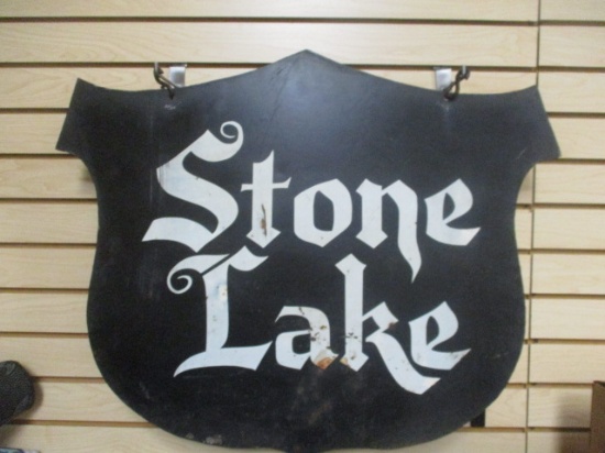 Vintage "Stone Lake" Metal Sign