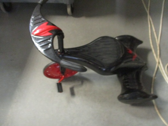 Vintage "Batman" Black ad Red Metal Tricycle
