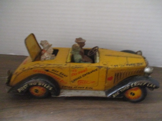 Vintage Arnold "Tin Lizzie" Tin Car with People - Made in Western Germany