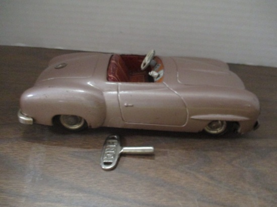 Vintage JNF "Mercedes Benz M-190" Brown Metal Car with Key