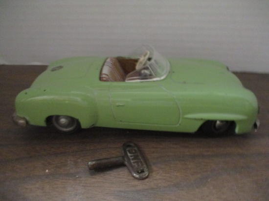 Vintage JNF "Mercedes Benz M-190" Green Metal Car with Key