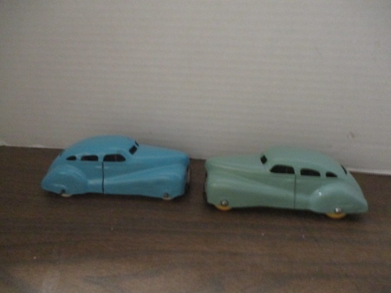2 Vintage Wyandotte Pressed Steel Toy Cars