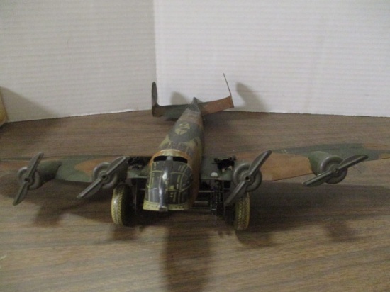 Vintage Marx "Bomber" Tin Litho Airplane Toy