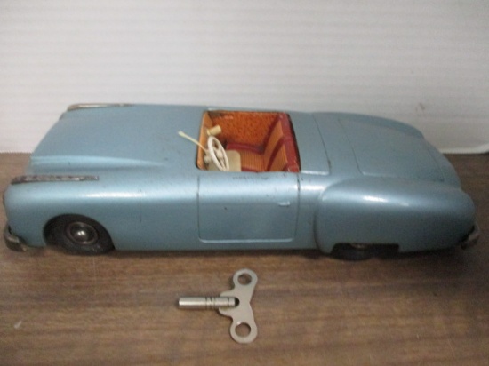 Vintage JNF "Gigant Packard" Wind-Up Metal Toy Car with Key