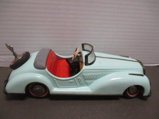 Vintage Distler "Mercedes Roadster" Wind-Up Tin Toy Car with Key