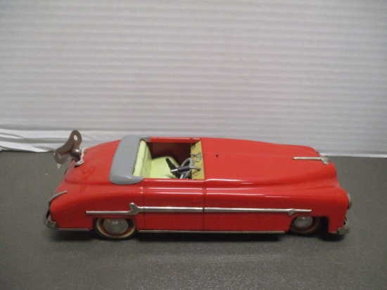 Vintage Distler "Packard Convertible" Wind-Up Metal Toy Car with Key