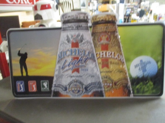 Golf "Michelob" Advertising Metal Sign
