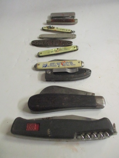 Lot of Vintage Pocket Knives - Advertising, Kutmaster, All-in-One, etc.