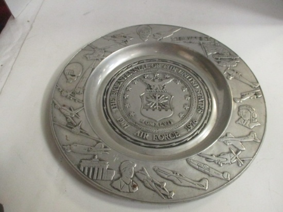 Wilton 1976 "Bicentennial of the US Air Force" Commemorative Pewter Plate