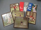 Vintage Golf Framed Photographs of Jack Nicklaus and Others, Signed Arnold Palmer