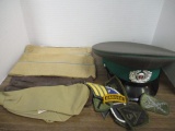 Vintage US Army Ranger Patches, Hats, Gloves, and Tie, and East German