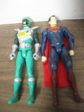 Superman and Green Power Ranger Action Figure Dolls