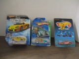3 New Old Stock Hot Wheels Die Cast Cars - '37 Ford, Porsche Carrera GT,