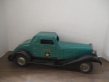 Vintage Marx Tin Litho Friction Metal Siren Police Toy Car