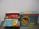 Vintage Distler Electromatic Car and Power Filling Station in Original Box
