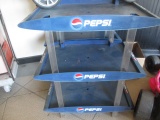 2 Pepsi 3-Tier Plastic Open Display Shelves