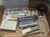 Men's Lot - 2 Sets of Vintage Pen/Pencil Set, Gem Setting Pliers, Watch Parts,