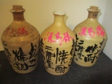 3 Vintage Japanese Nikaido Kitchomu Shochu Bottles
