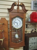 Vintage Western German Pendulum Wall Clock with Key