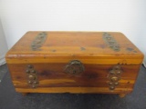 Vintage Metal Embellishments and Wood Box