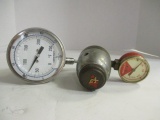 Prest-O-Lite Acetylene Regulator and Ashcroft Bimetal Thermometer