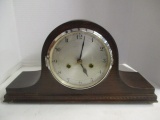 Vintage Carved Wood Pendulum Mantel Clock - Made in England
