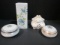 Limoges Porcelain Vase, Two Vanity Trinket Boxes and Pierced Porcelain Vanity Box