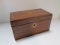 Brass Inlaid Mahogany Locking Tea Caddy