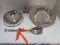 Silverplated Footed Shell Serving Dish, Shakers, Rice Spoon and Dog Food/Water Bowl