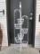 Painted White Wrought Iron Tri-Folding Plant Stand