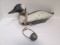 Vintage Canvasback Handpainted Wooden Duck Decoy with Lead Weight